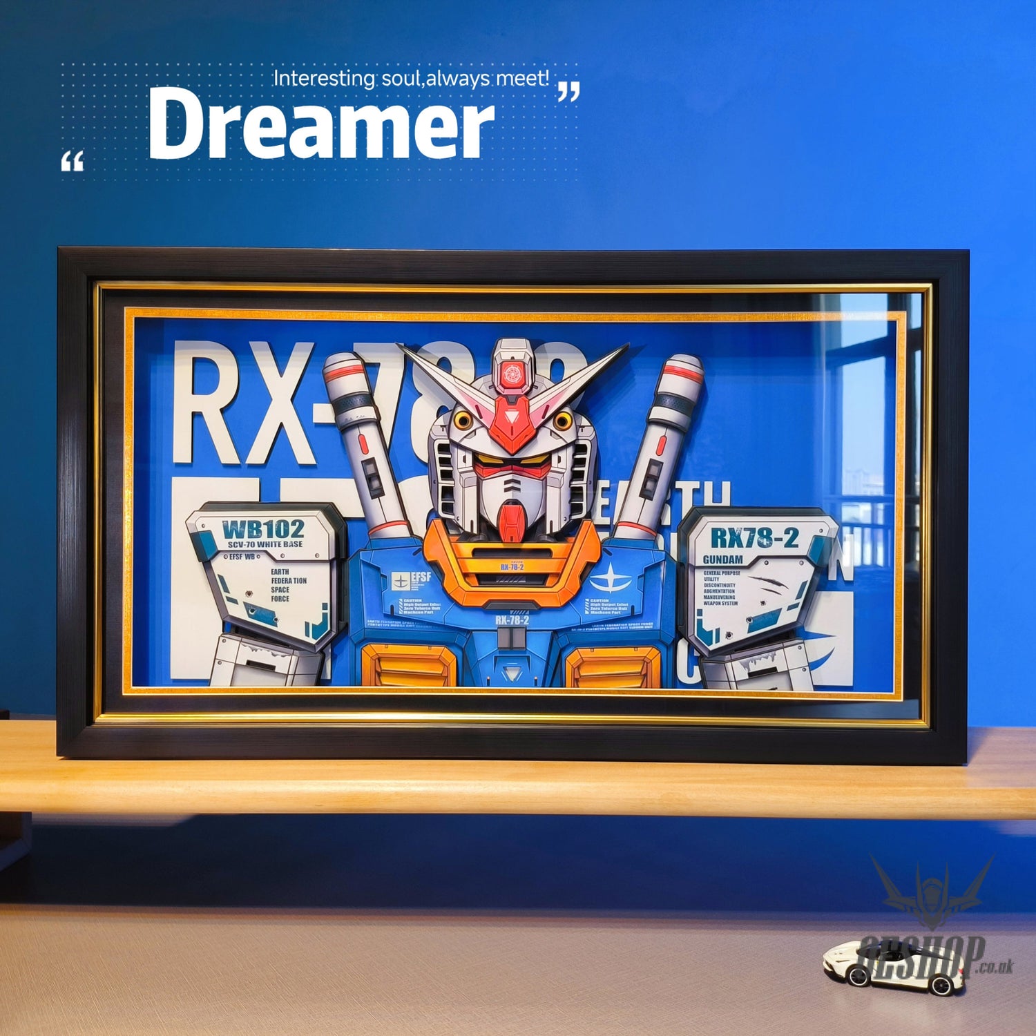 Framed Arts Handmade 3D Decor Paper Art RX-78-2 Picture Picture Frames