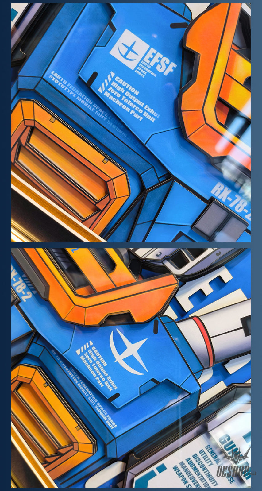 Framed Arts Handmade 3D Decor Paper Art RX-78-2 Picture Picture Frames