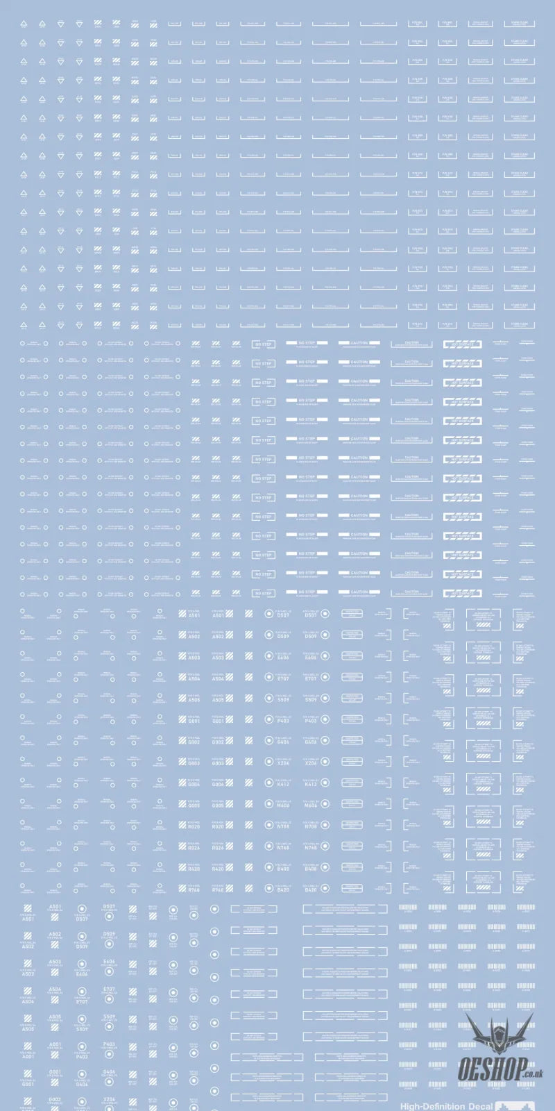 Funny Cat E-HD 1/100 Universal Marking HD Series High-Definition Water Decals Funny Cat Decals E-HD 03 Write Decals