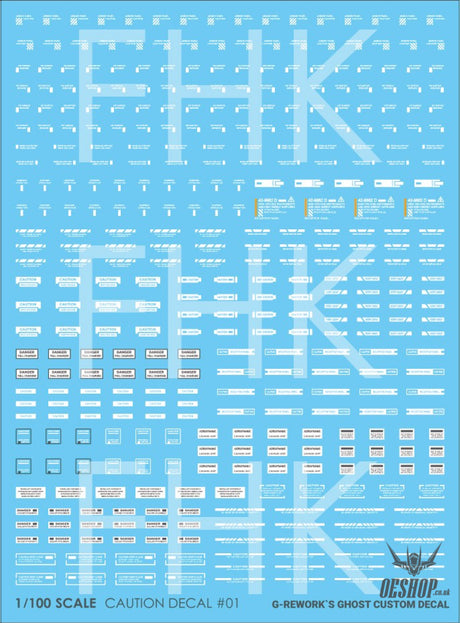 G-Rework Decals - Caution White 01 CD-CAU-01 G-Rework 5.99 OEShop