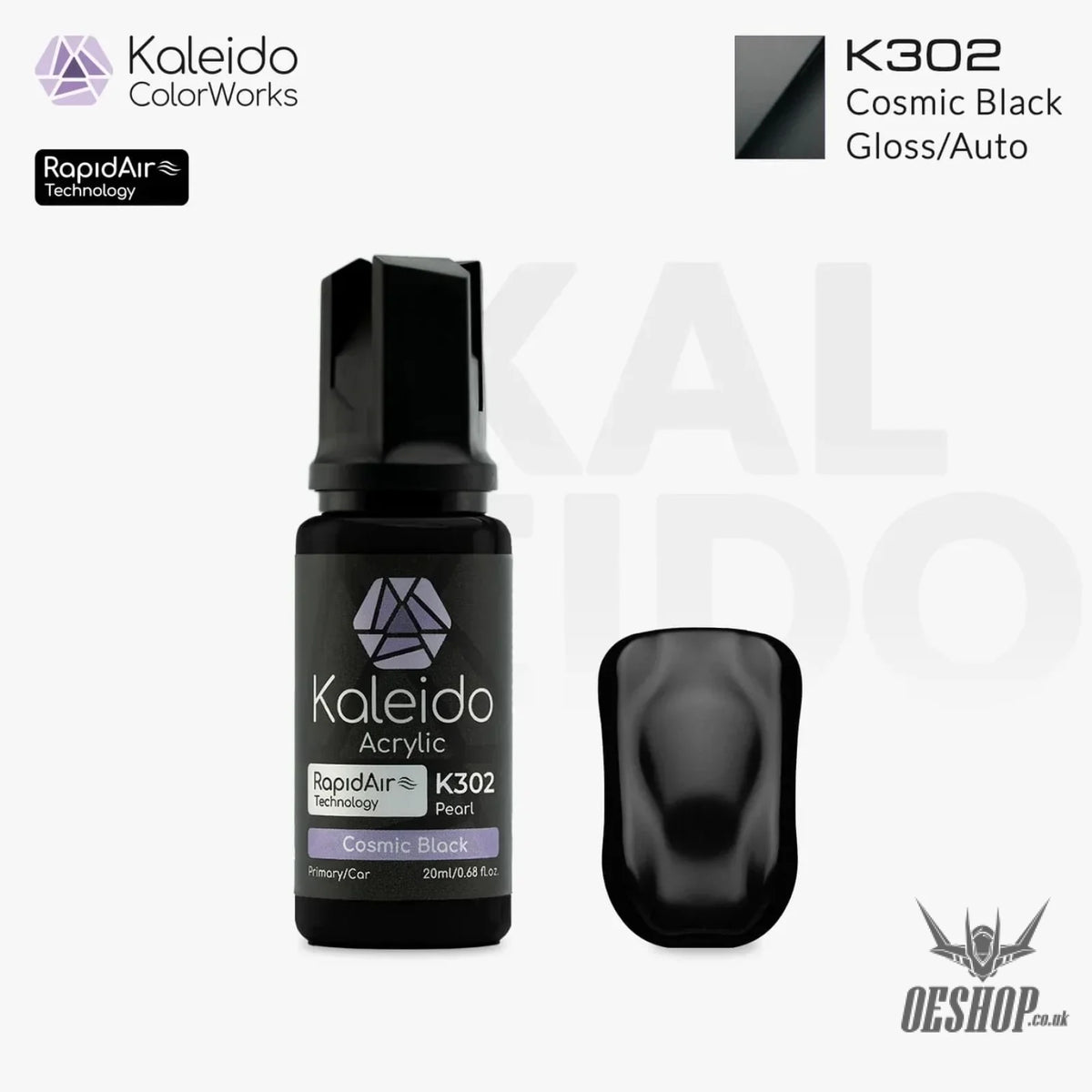 Gaahleri Kaleido ColorWorks Acrylic Paints - Auto Colours K302 Cosmic Black Painting Consumables