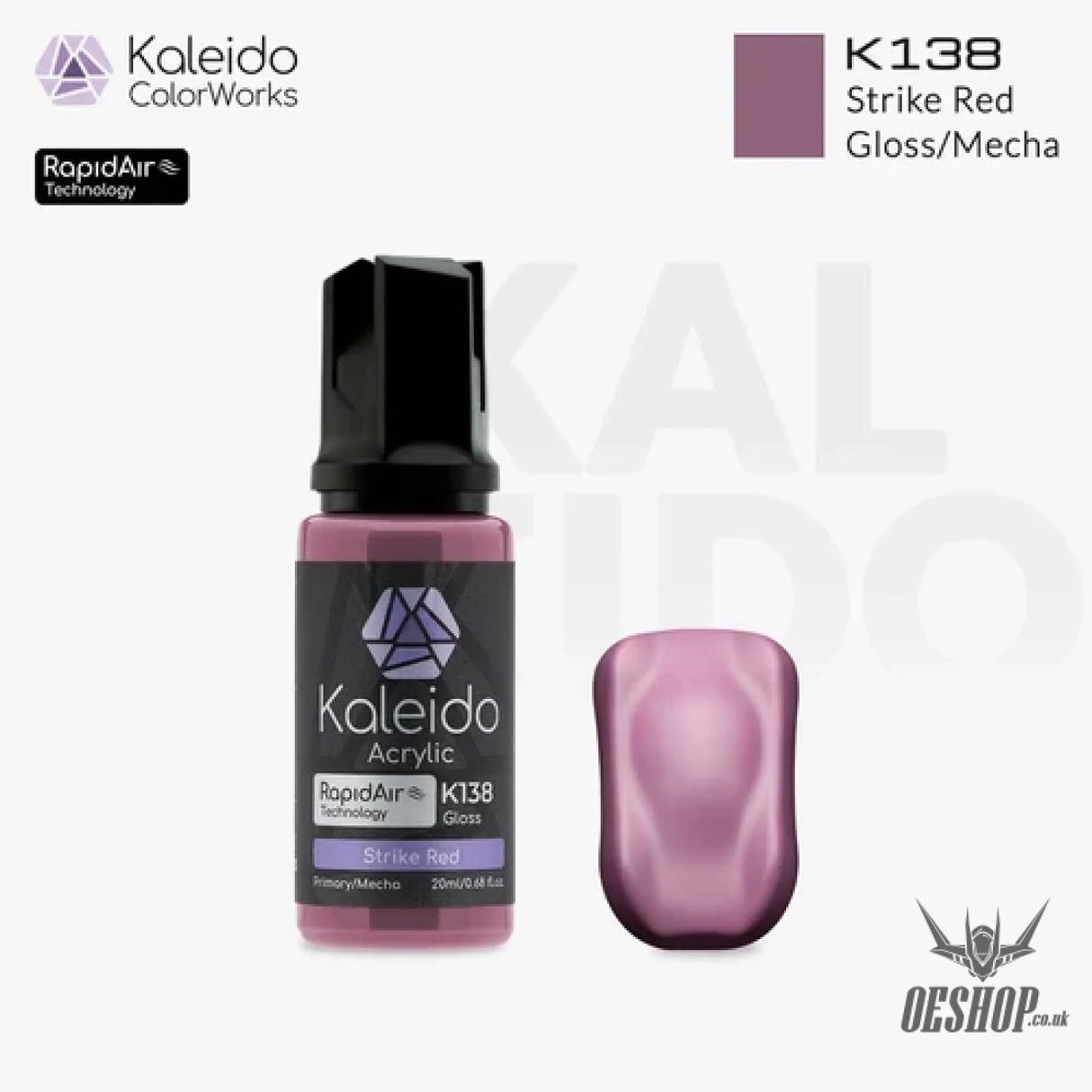 Gaahleri Kaleido ColorWorks Acrylic Paints - Mecha Colours 20ml - K138 Strike Red - Painting Consumables