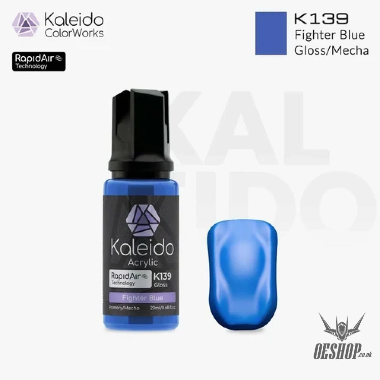 Gaahleri Kaleido ColorWorks Acrylic Paints - Mecha Colours 20ml - K139 Fighter Blue - Painting Consumables