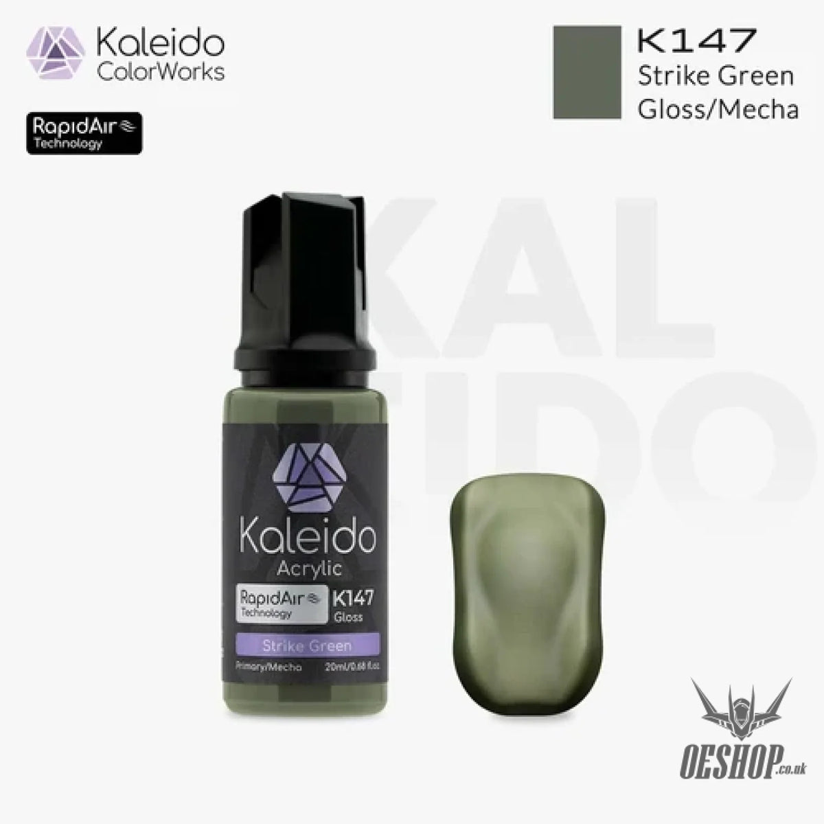 Gaahleri Kaleido ColorWorks Acrylic Paints - Mecha Colours 20ml - K147 Strike Green - Painting Consumables