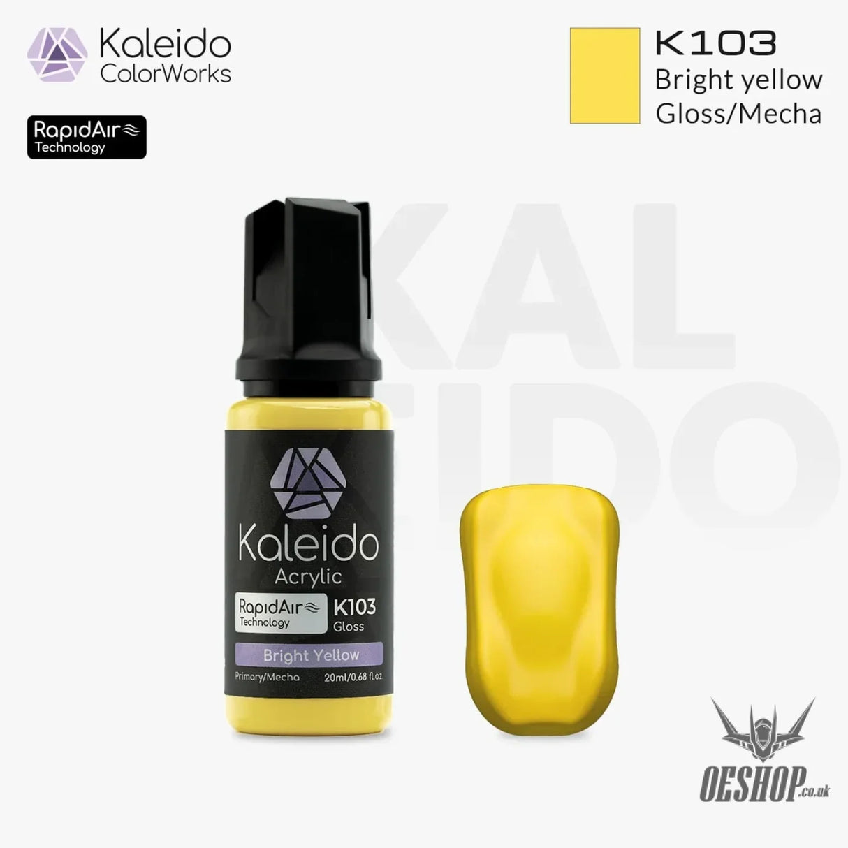 Gaahleri Kaleido ColorWorks Acrylic Paints - Mecha Colours K103 Bright Yellow Painting Consumables
