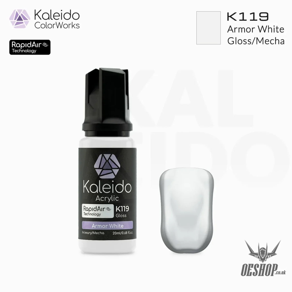 Gaahleri Kaleido ColorWorks Acrylic Paints - Mecha Colours K119 Armor White Painting Consumables