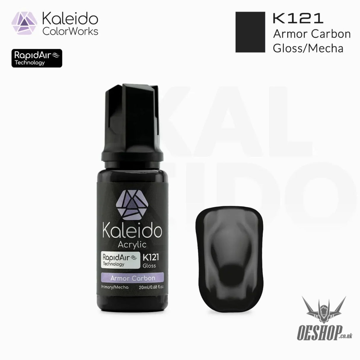 Gaahleri Kaleido ColorWorks Acrylic Paints - Mecha Colours K121 Armor Carbon Painting Consumables