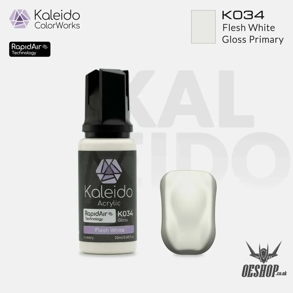 Gaahleri Kaleido ColorWorks Acrylic Paints - Primary Colors B - K034 Flesh White - Painting Consumables