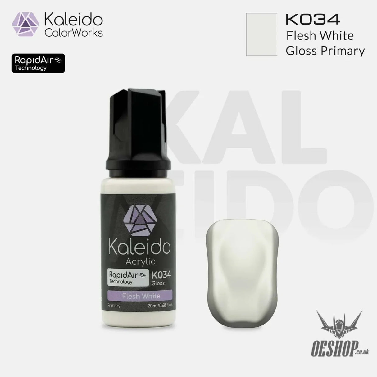 Gaahleri Kaleido ColorWorks Acrylic Paints - Primary Colors B - K034 Flesh White - Painting Consumables