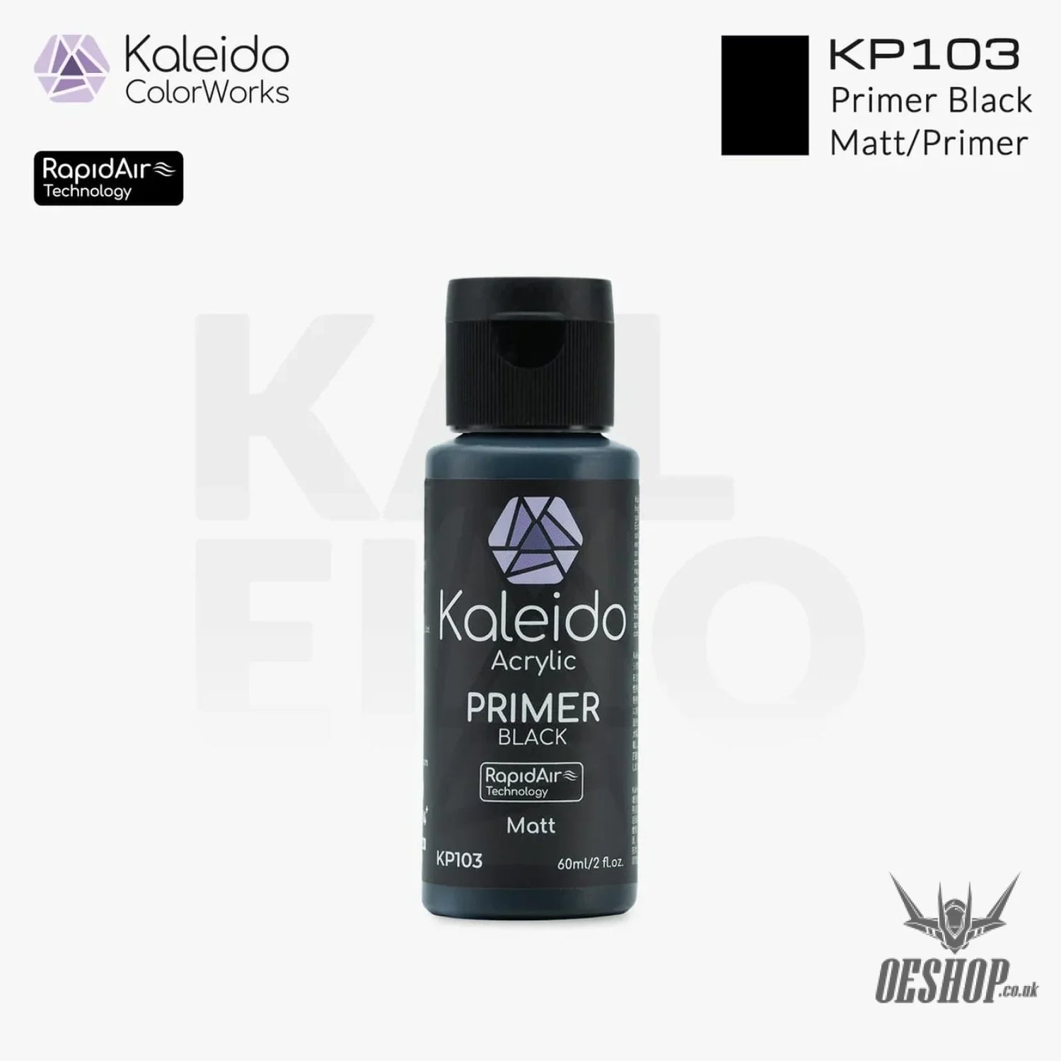 Gaahleri Kaleido ColorWorks - Primers KP103 Primer Black 60ml Painting Consumables