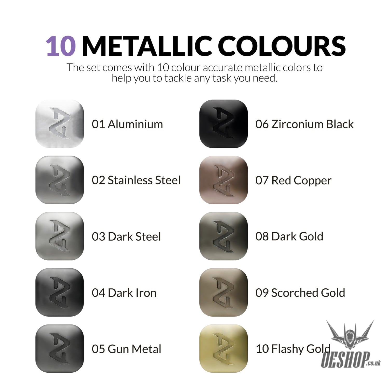 Gaahleri Metallic Series Marker Set of 10 Colours Markers