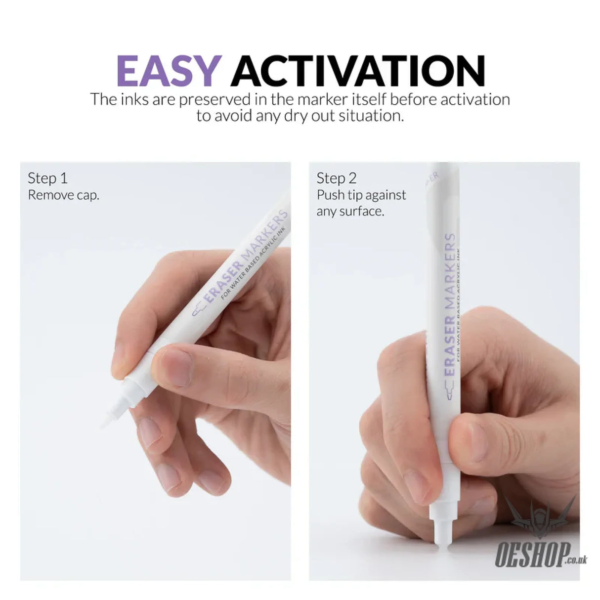 Gaahleri Metallic Series Markers x2 Eraser Markers