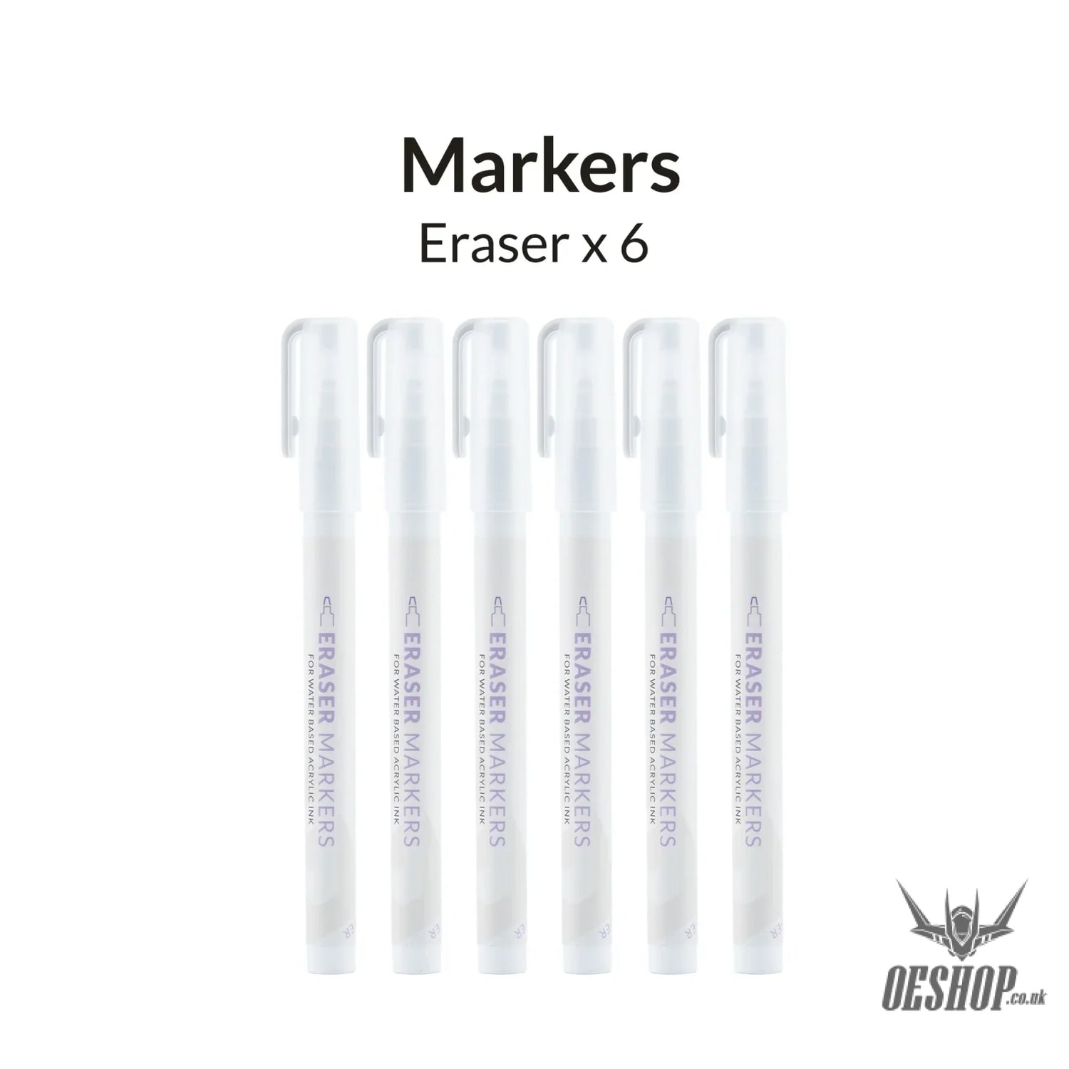 Gaahleri Metallic Series Markers Eraser x6 Pack of 6 Markers