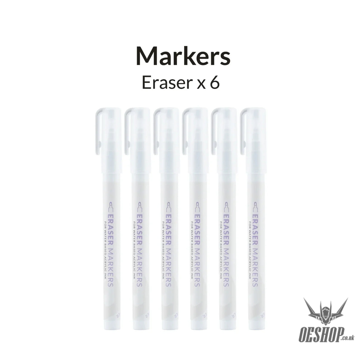 Gaahleri Metallic Series Markers Eraser x6 Pack of 6 Markers
