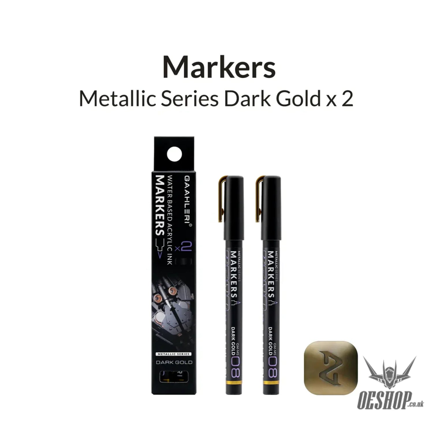 Gaahleri Metallic Series Markers x2 Dark Gold Markers