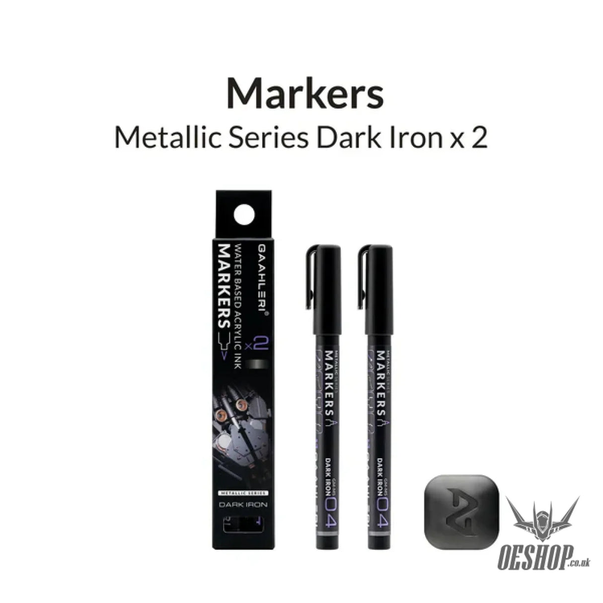 Gaahleri Metallic Series Markers x2 Dark Iron Markers