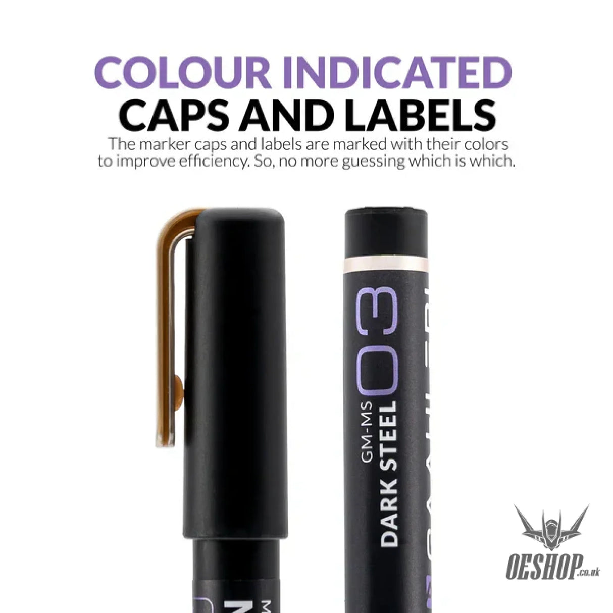 Gaahleri Metallic Series Markers x2 Dark Steel Markers