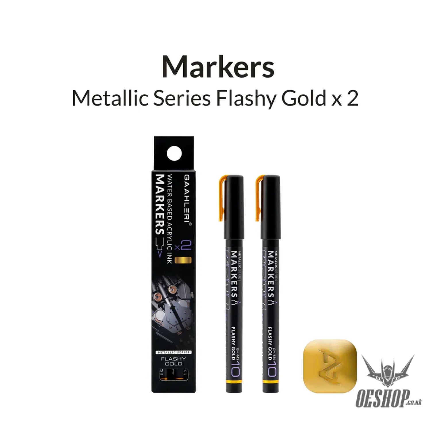 Gaahleri Metallic Series Markers x2 Flashy Gold Markers