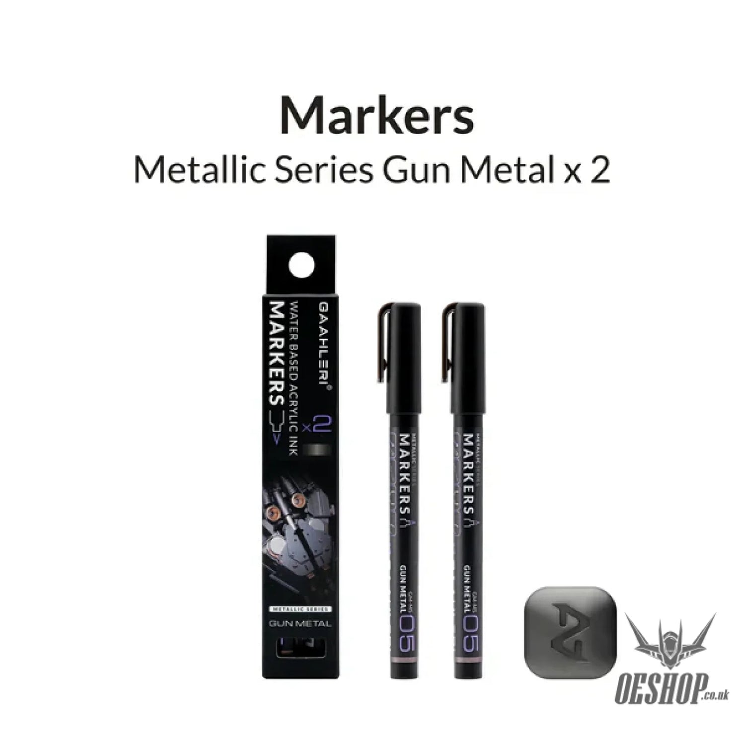 Gaahleri Metallic Series Markers x2 Gun Metal Markers