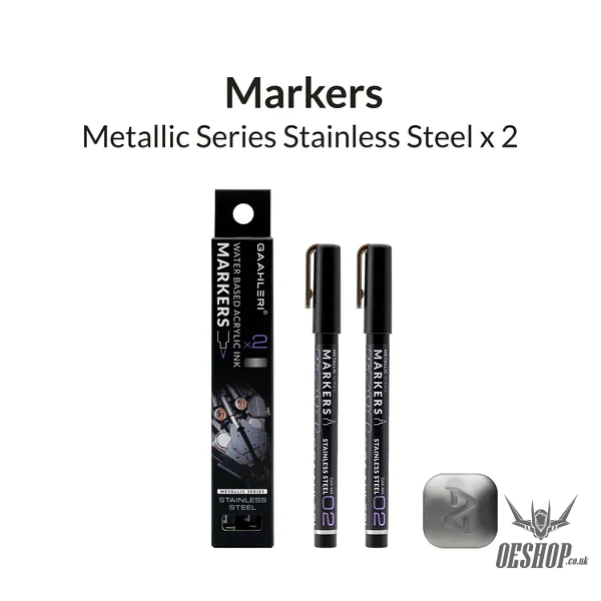 Gaahleri Metallic Series Markers x2 Stainless Steel Markers