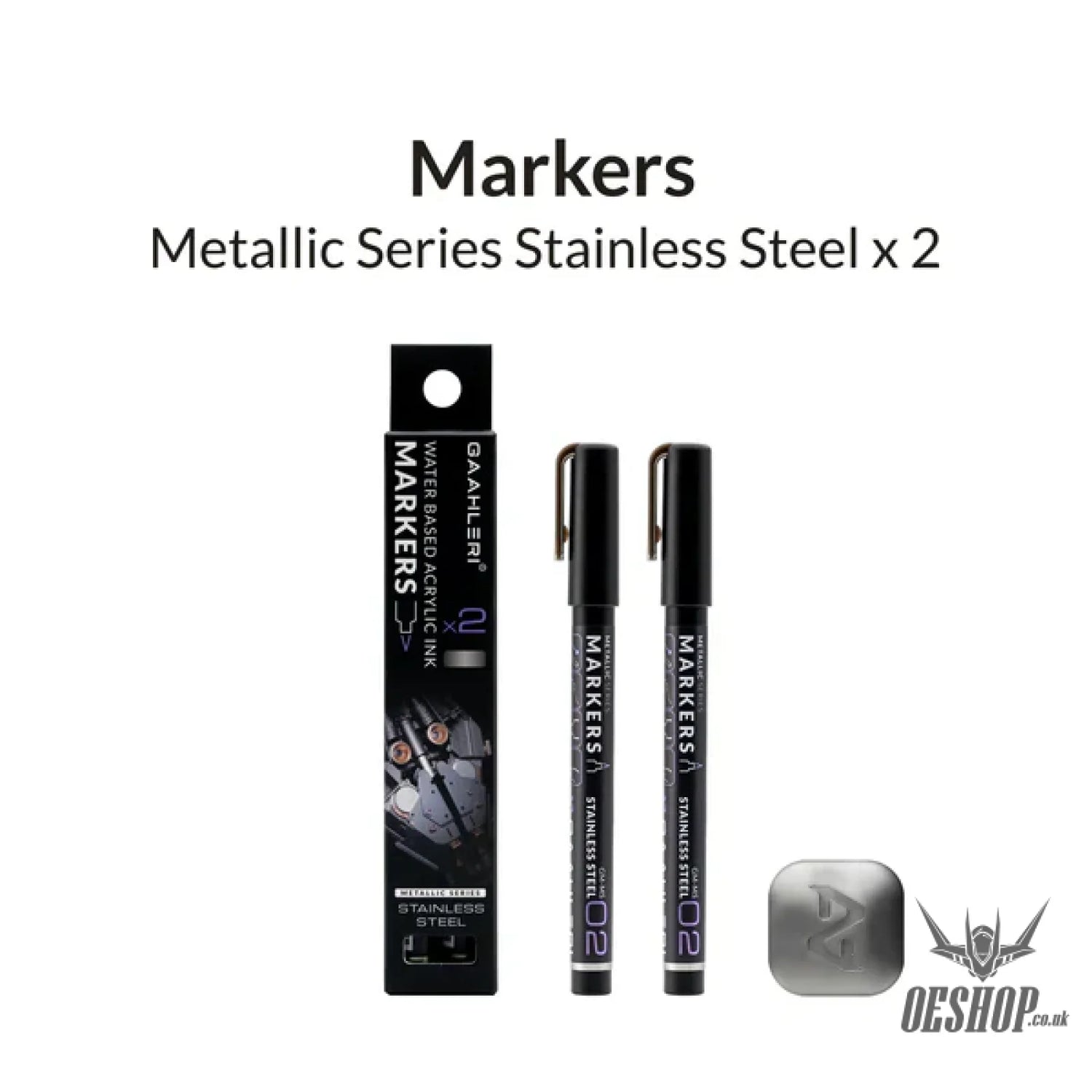 Gaahleri Metallic Series Markers x2 Stainless Steel Markers