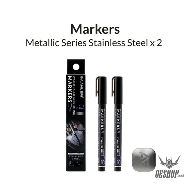 Gaahleri Metallic Series Markers x2 Stainless Steel Markers