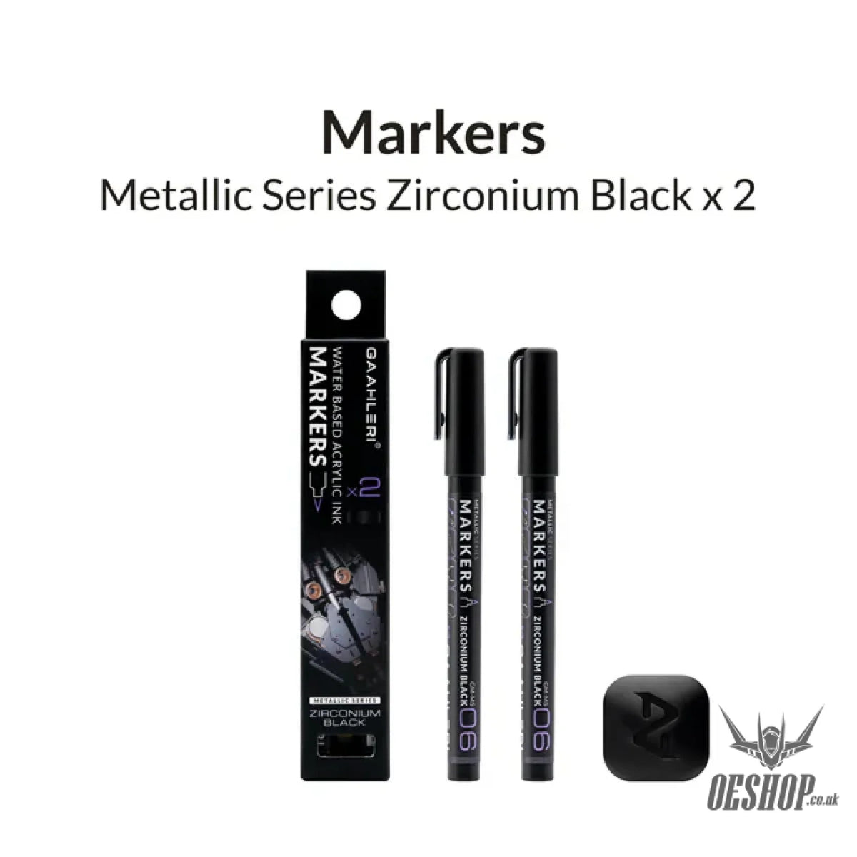 Gaahleri Metallic Series Markers x2 Zirconium Black Markers