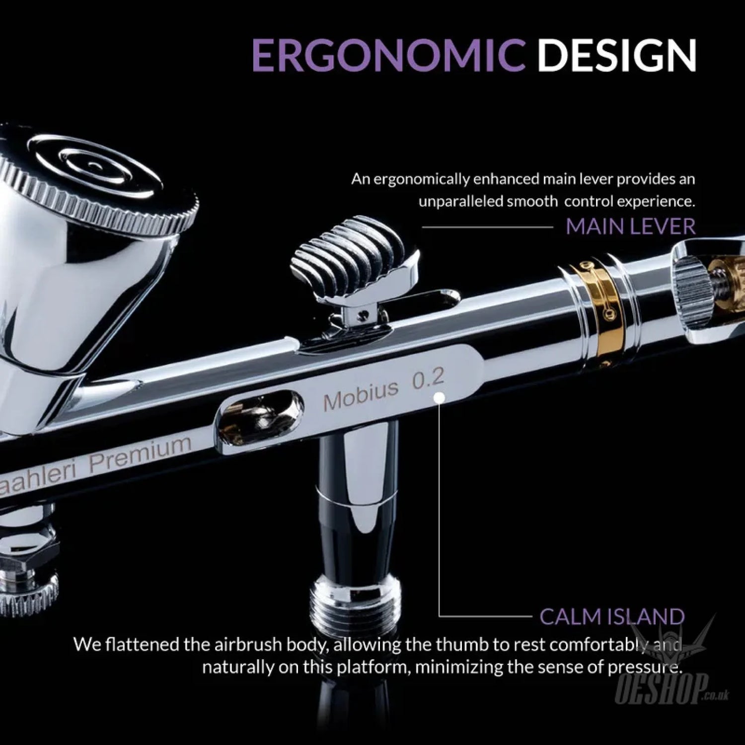Gaahleri Premium Series GHPM-Mobius 0.2mm Airbrush Airbrushes