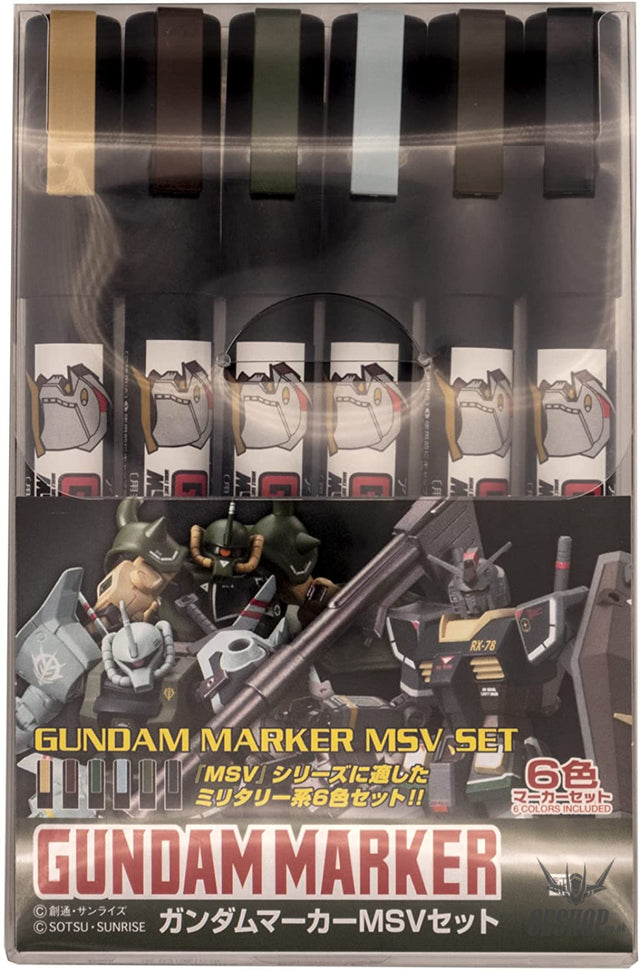 GSI Mr.Hobby GMS-127 Gundam Marker MSV Set (6 Markers) Markers