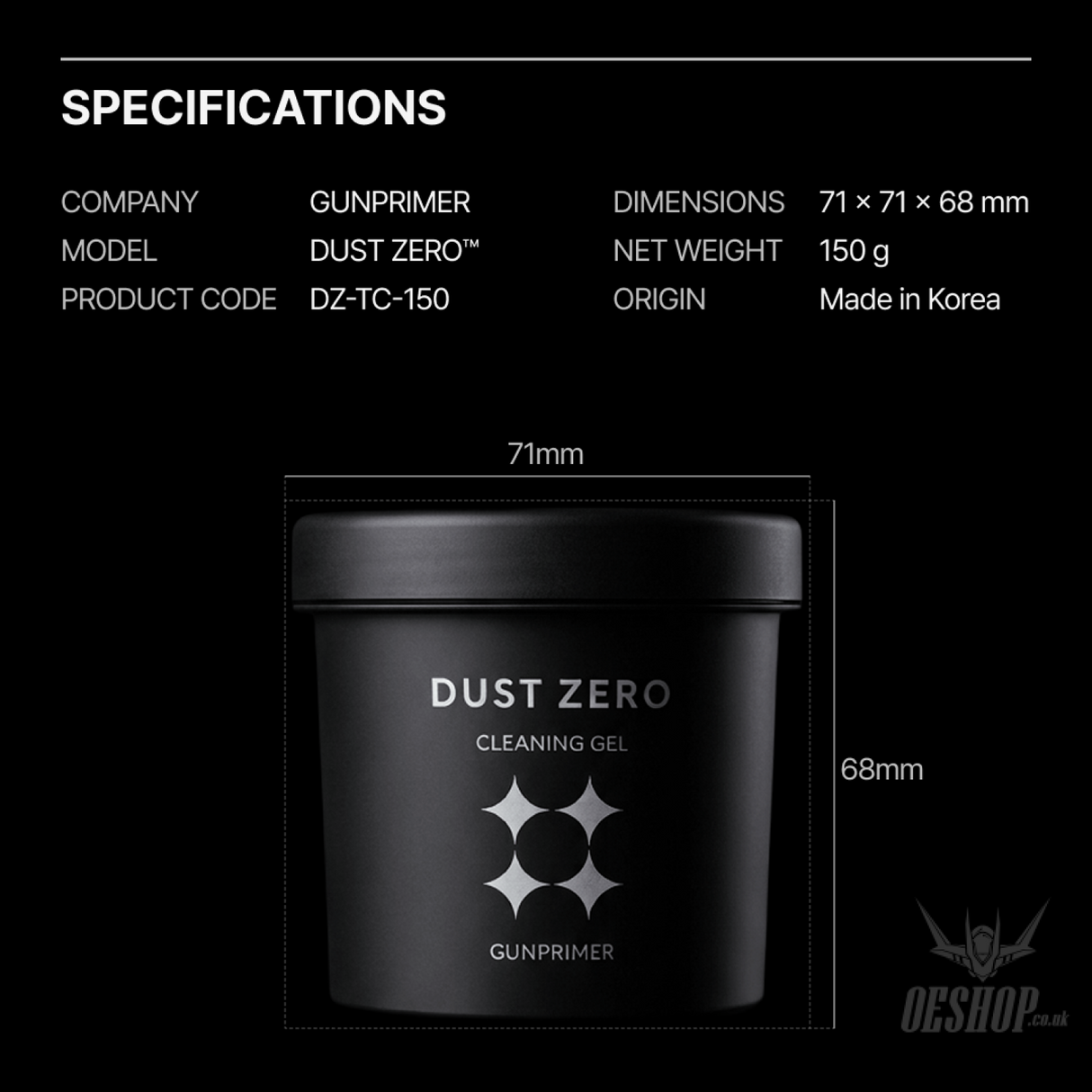 Gunprimer DUST ZERO Cleaning Gel 150g DZ-TC-150 / Refill Pack 500g DZ-RF-500 - Sanding Tools