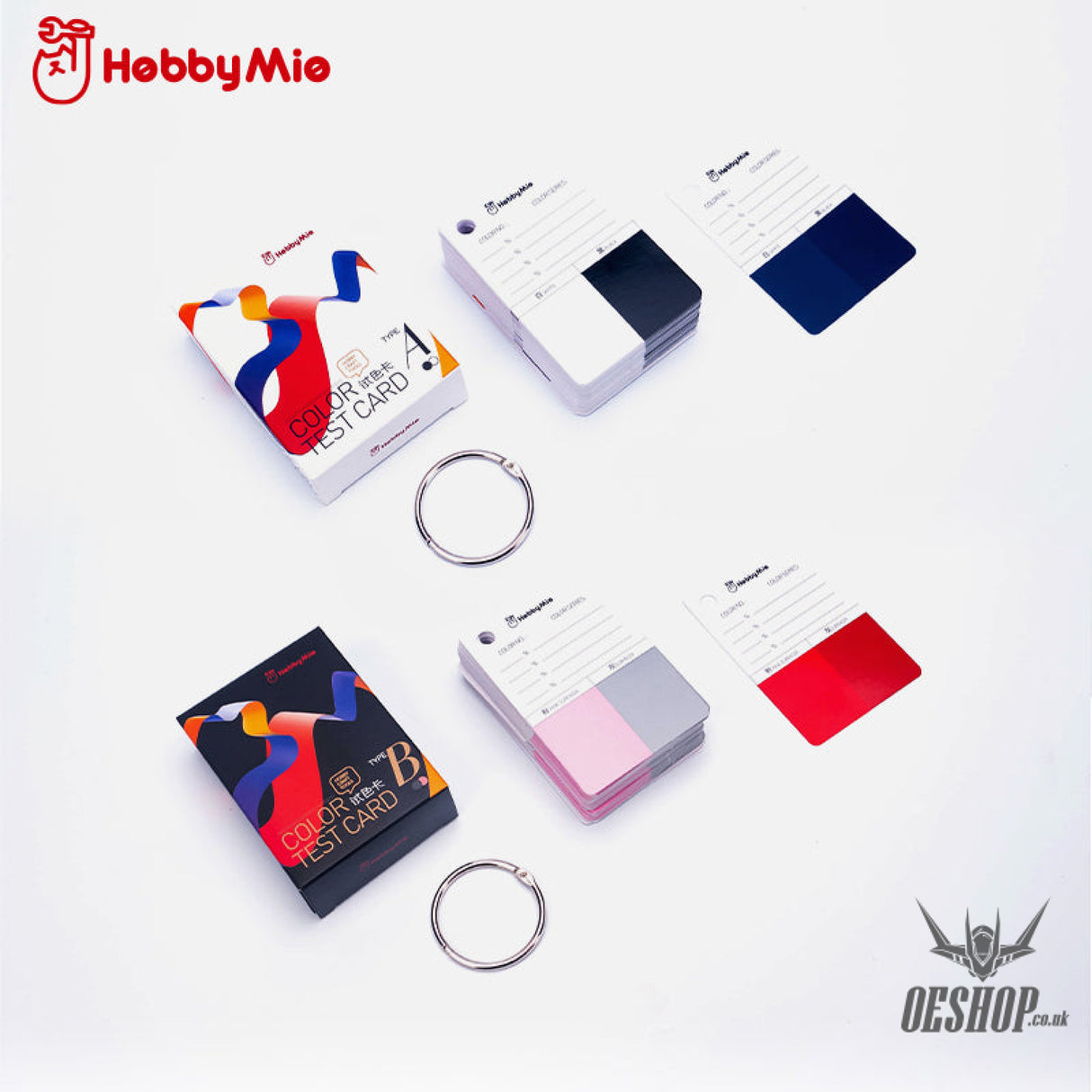 Hobbymio Model Paint Colour Test Card