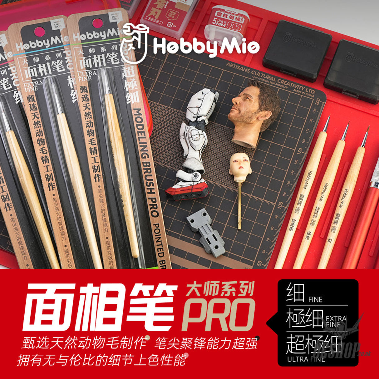 HobbyMio Modeling Brush Pro Pointed Brush Brush