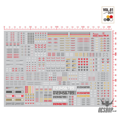 Hobbymio Vol.01 Model Decals Generic Pattern With Uv Options Vol.01/001