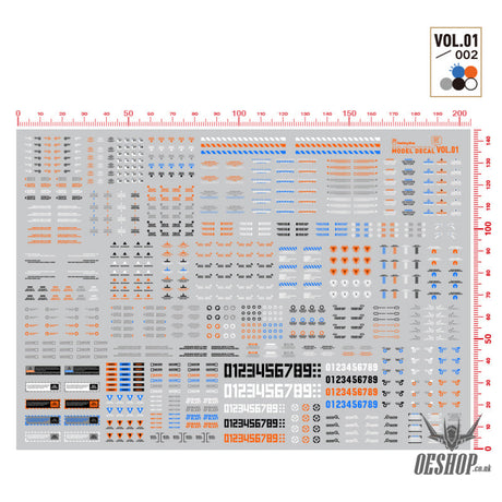 Hobbymio Vol.01 Model Decals Generic Pattern With Uv Options Vol.01/002