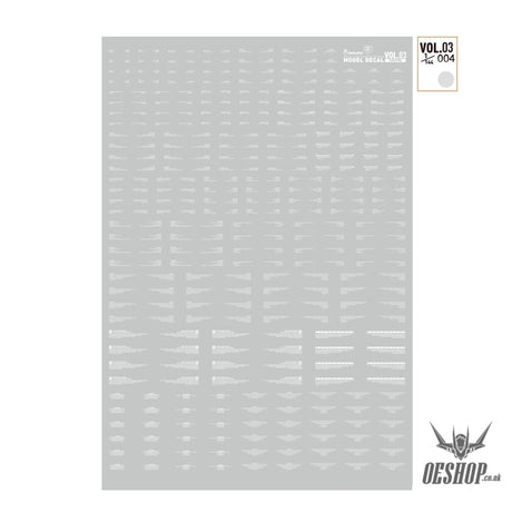 HobbyMio VOL.03 Model Decals Horizontal Text Universal For Sci-fi Mechas With UV Options VOL.03/004 Decals