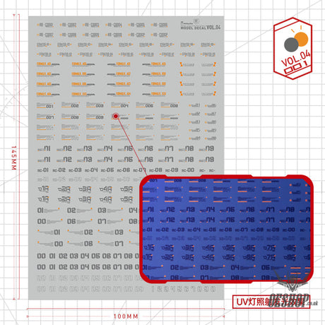Hobbymio Vol.04 Model Decals General Signs Warning With Uv Options Vol.04/001 (Uv)