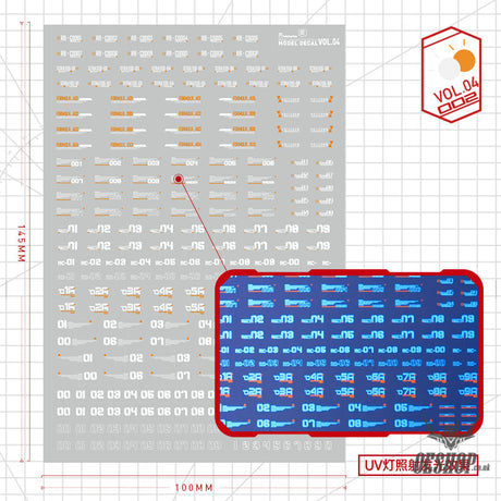 Hobbymio Vol.04 Model Decals General Signs Warning With Uv Options Vol.04/002 (Uv)