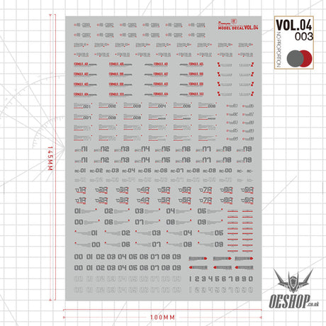 Hobbymio Vol.04 Model Decals General Signs Warning With Uv Options Vol.04/003