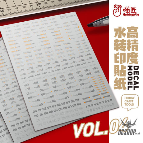 Hobbymio Vol.04 Model Decals General Signs Warning With Uv Options