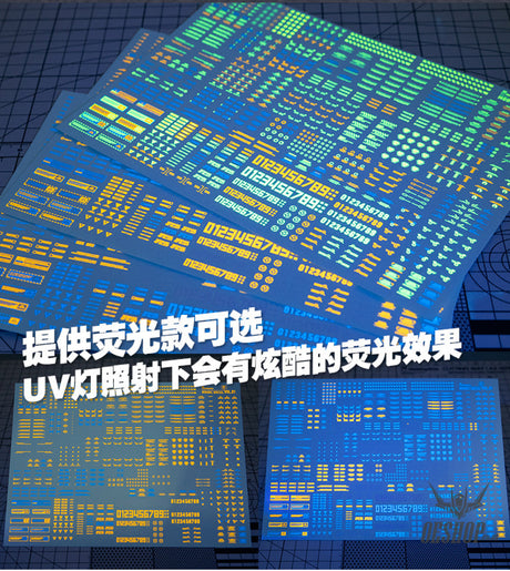 Hobbymio Vol.06 Model Decals English Characters With Uv Options