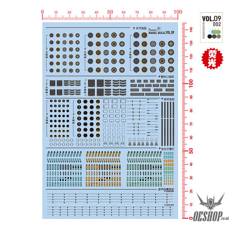 Hobbymio Vol.09 Model Decals Panel Lining Effect With Uv Options Vol.09/002 (Uv)