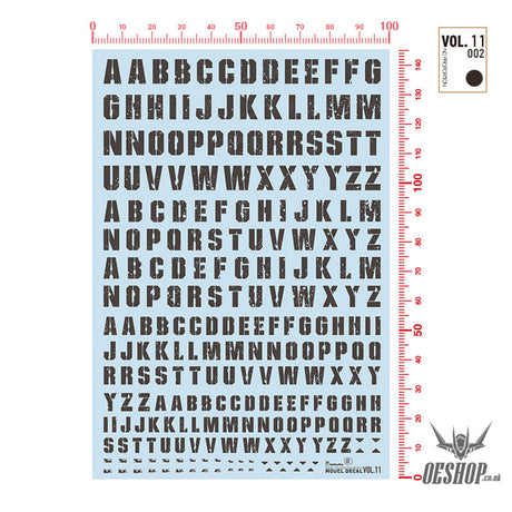 Hobbymio Vol.11 Model Decals Battle Damaged Old Style With Uv Options Vol.11/002