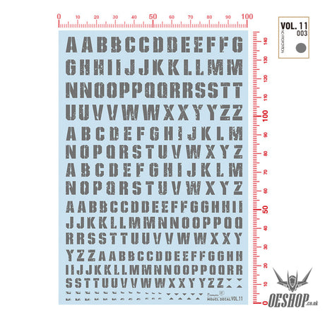 Hobbymio Vol.11 Model Decals Battle Damaged Old Style With Uv Options Vol.11/003