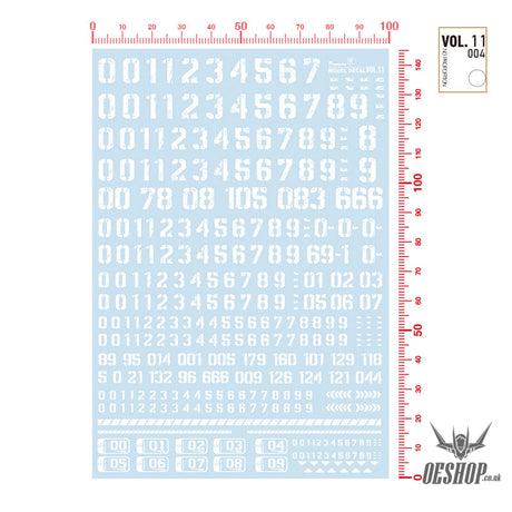 Hobbymio Vol.11 Model Decals Battle Damaged Old Style With Uv Options Vol.11/004