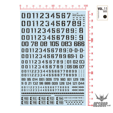 Hobbymio Vol.11 Model Decals Battle Damaged Old Style With Uv Options Vol.11/005