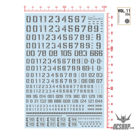 Hobbymio Vol.11 Model Decals Battle Damaged Old Style With Uv Options Vol.11/006