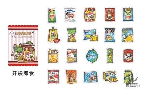 Infeel.Me 24/7 Mini Mart Stickers (40 pieces) Snack Attack (40 pieces) Sticker