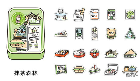 Infeel.Me Share the deliciousness with you Stickers (40 pieces) Matcha Forest (So Hungry)(40 pieces) Sticker