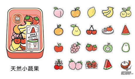 Infeel.Me Share the deliciousness with you Stickers (40 pieces) Natural Fruits (Delicious)(40 pieces) Sticker