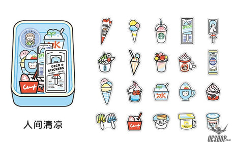 Infeel.Me Share the deliciousness with you Stickers (40 pieces) Summer Chill (Ice-cream)(40 pieces) Sticker